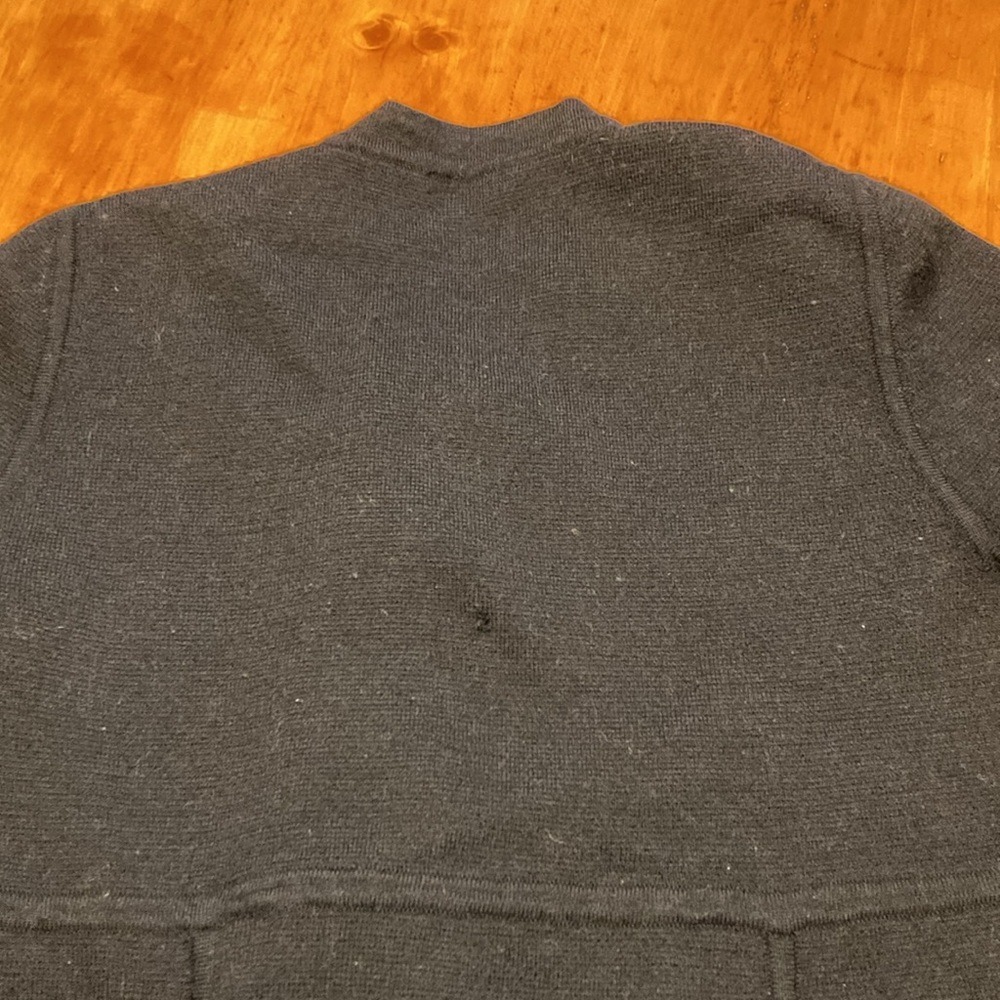 J.Crew‎ Womens Black Double Breasted Knit Coat Mock Neck Classic Chic Jacket - Picture 6 of 8